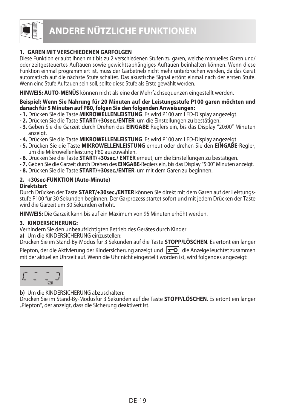 Andere nützliche funktionen | Sharp R-722STWE User Manual | Page 22 / 246