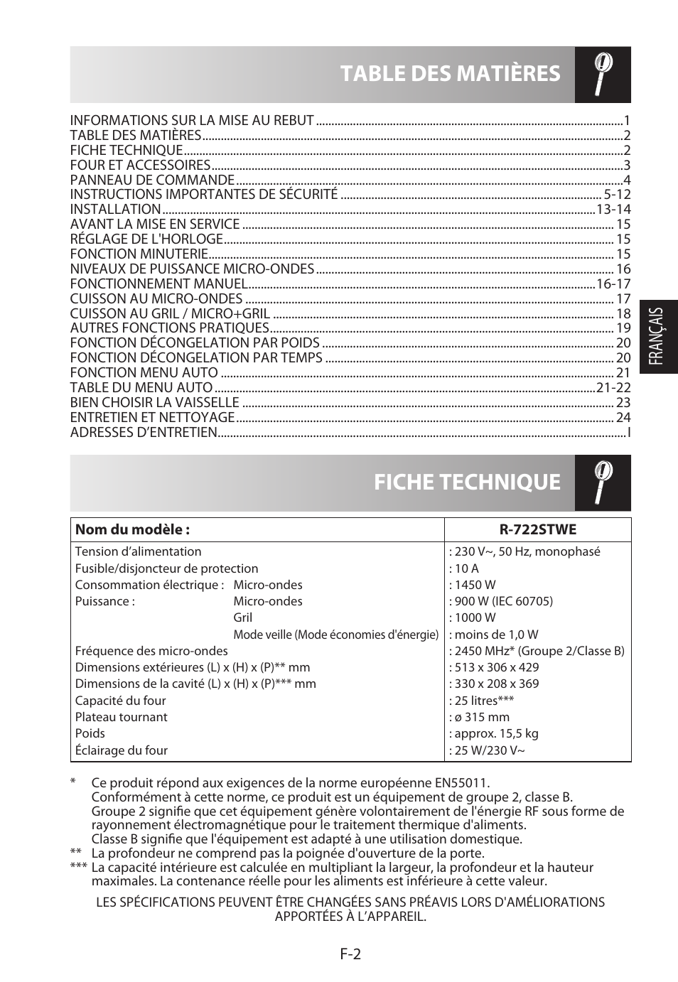 Sharp R-722STWE User Manual | Page 53 / 246