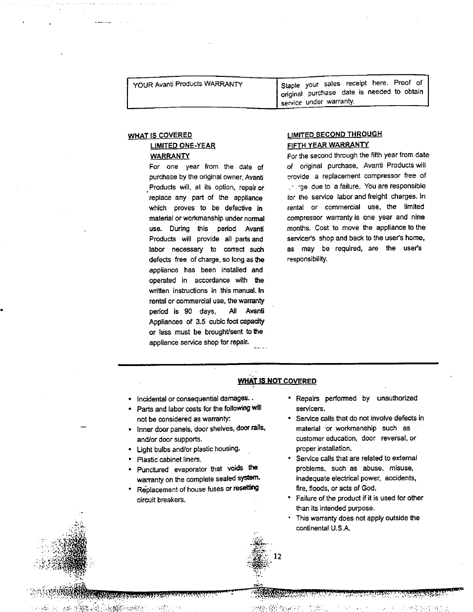 Avanti WDR-52 User Manual | Page 12 / 17