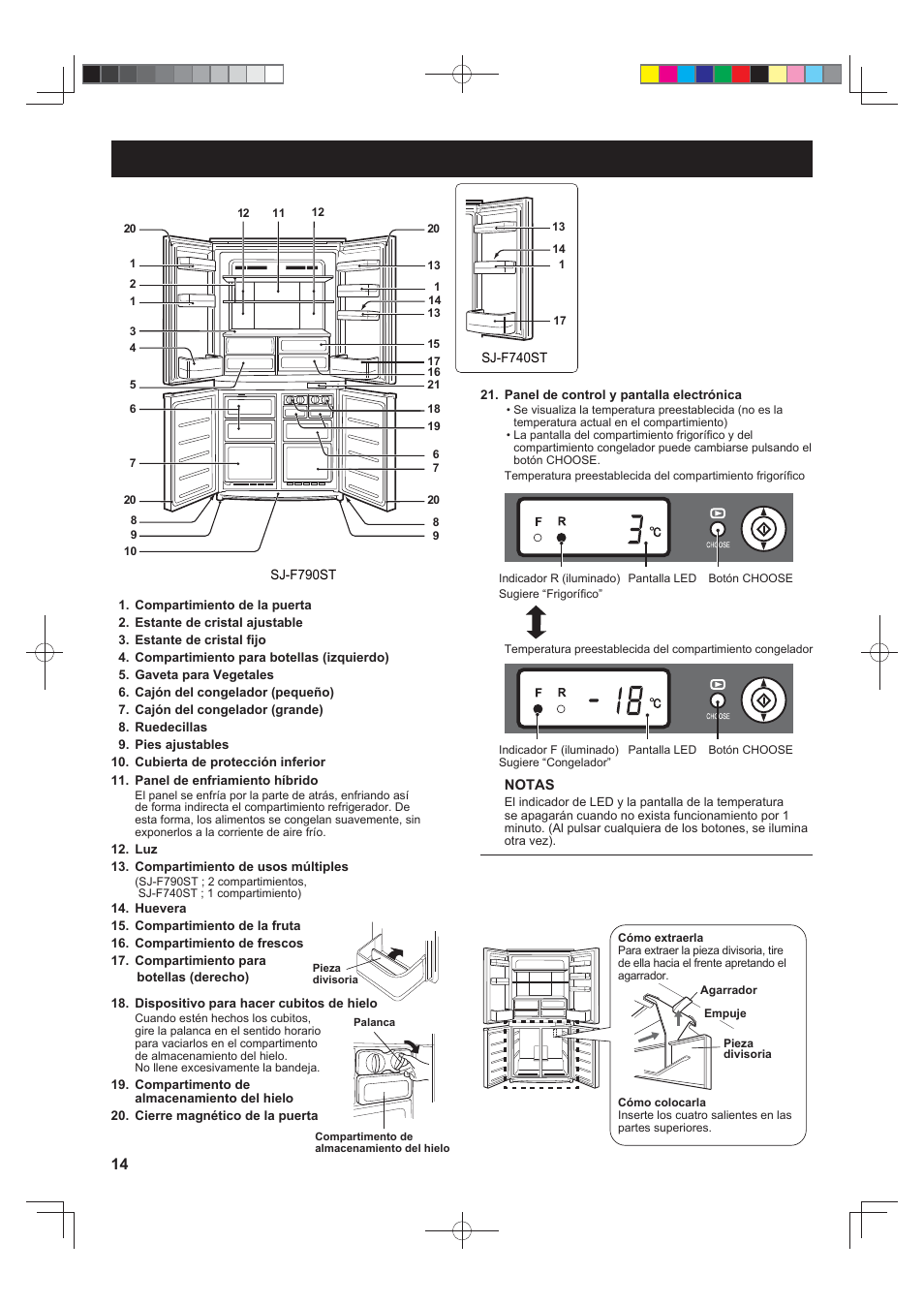 Descripcion | Sharp SJ-F790STSL User Manual | Page 14 / 140