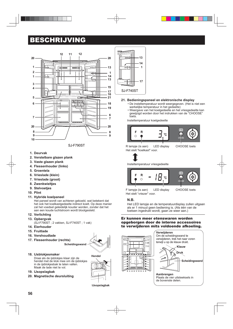 Beschrijving | Sharp SJ-F790STSL User Manual | Page 56 / 140
