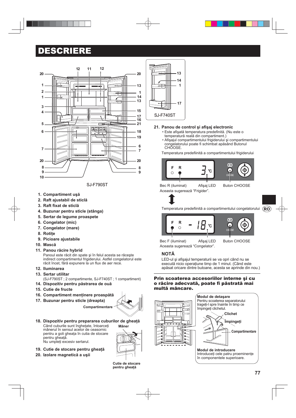 Descriere | Sharp SJ-F790STSL User Manual | Page 77 / 140