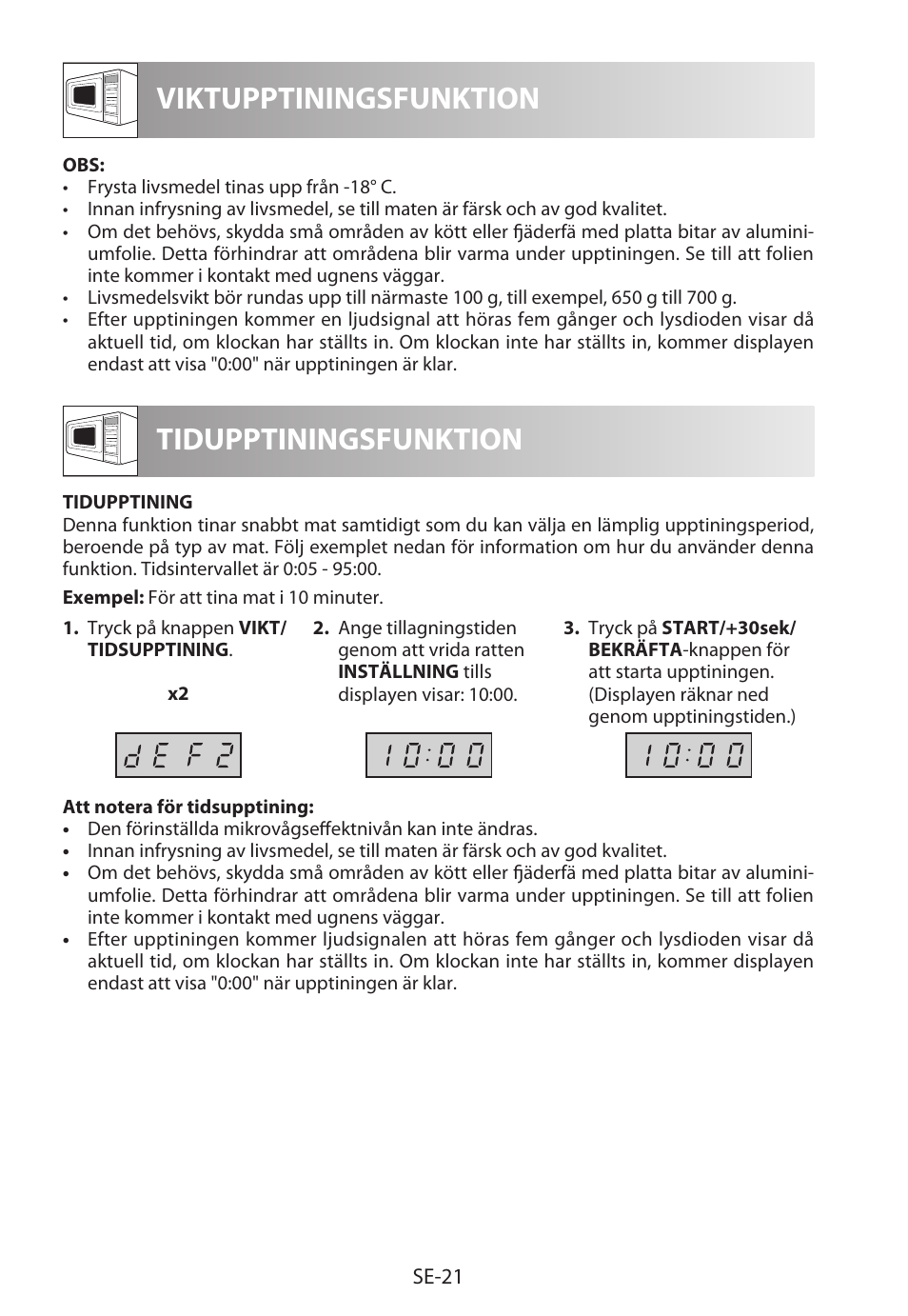 Viktupptiningsfunktion, Tidupptiningsfunktion | Sharp R-622STWE Four à micro-ondes gril User Manual | Page 154 / 266