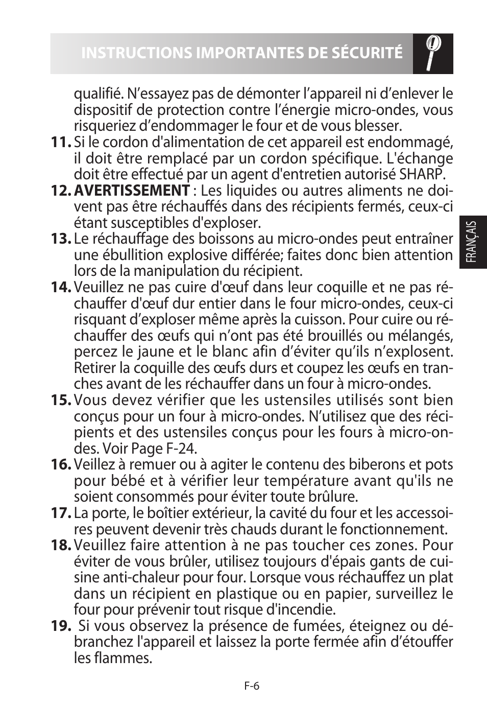 Sharp R-622STWE Four à micro-ondes gril User Manual | Page 61 / 266