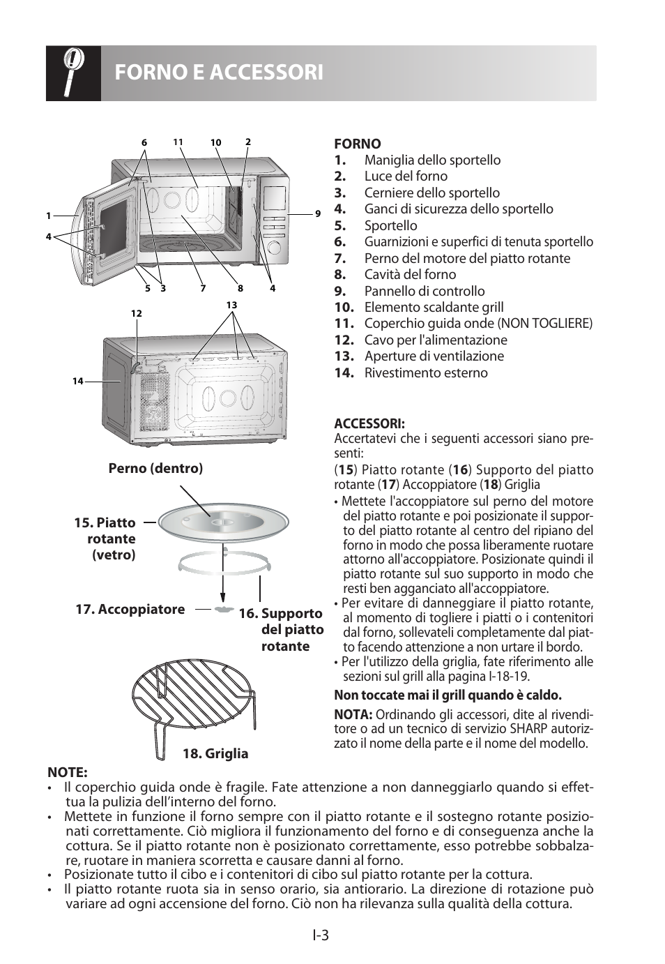 Forno e accessori | Sharp R-622STWE Four à micro-ondes gril User Manual | Page 84 / 266