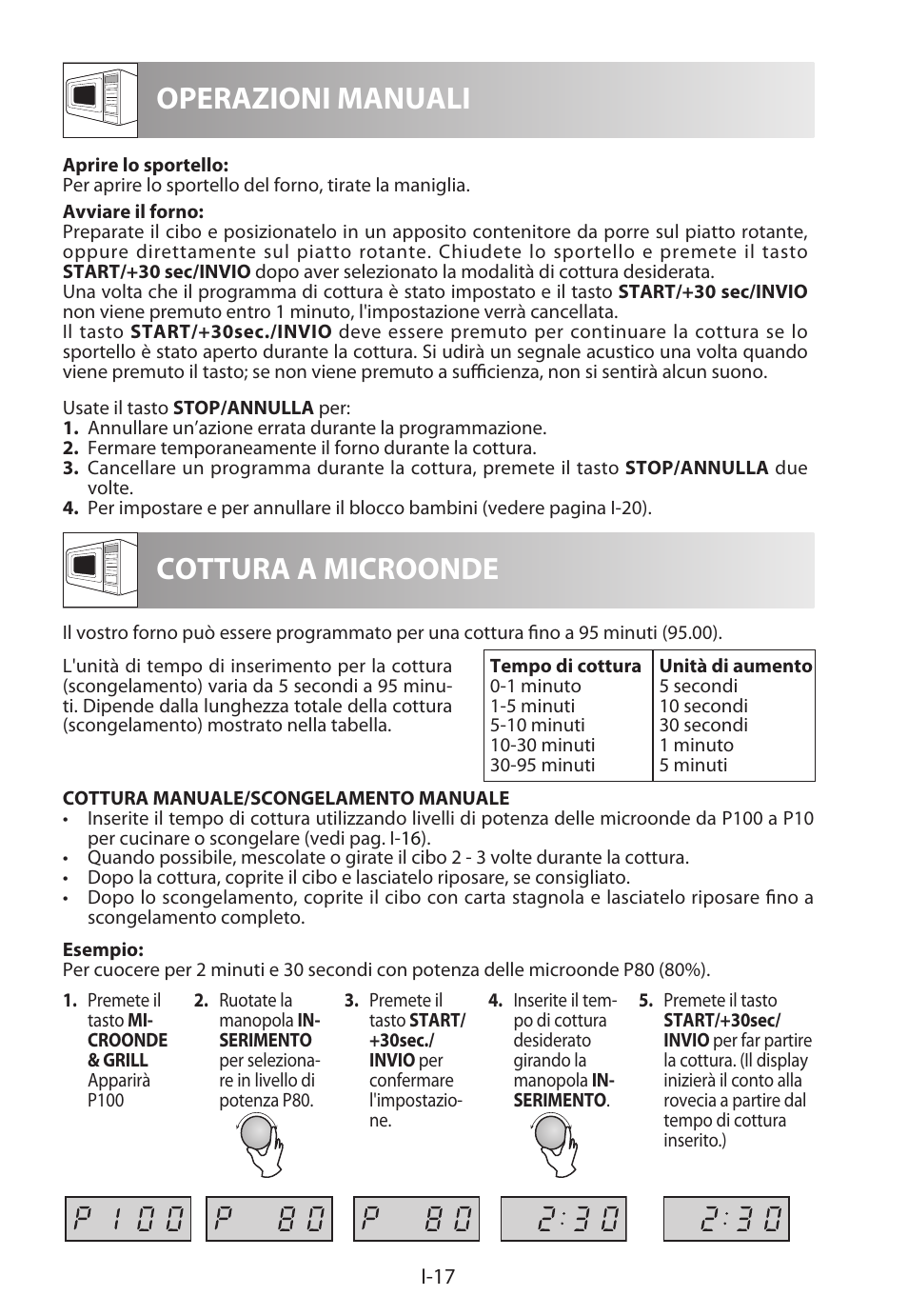 Operazioni manuali cottura a microonde | Sharp R-622STWE Four à micro-ondes gril User Manual | Page 98 / 266
