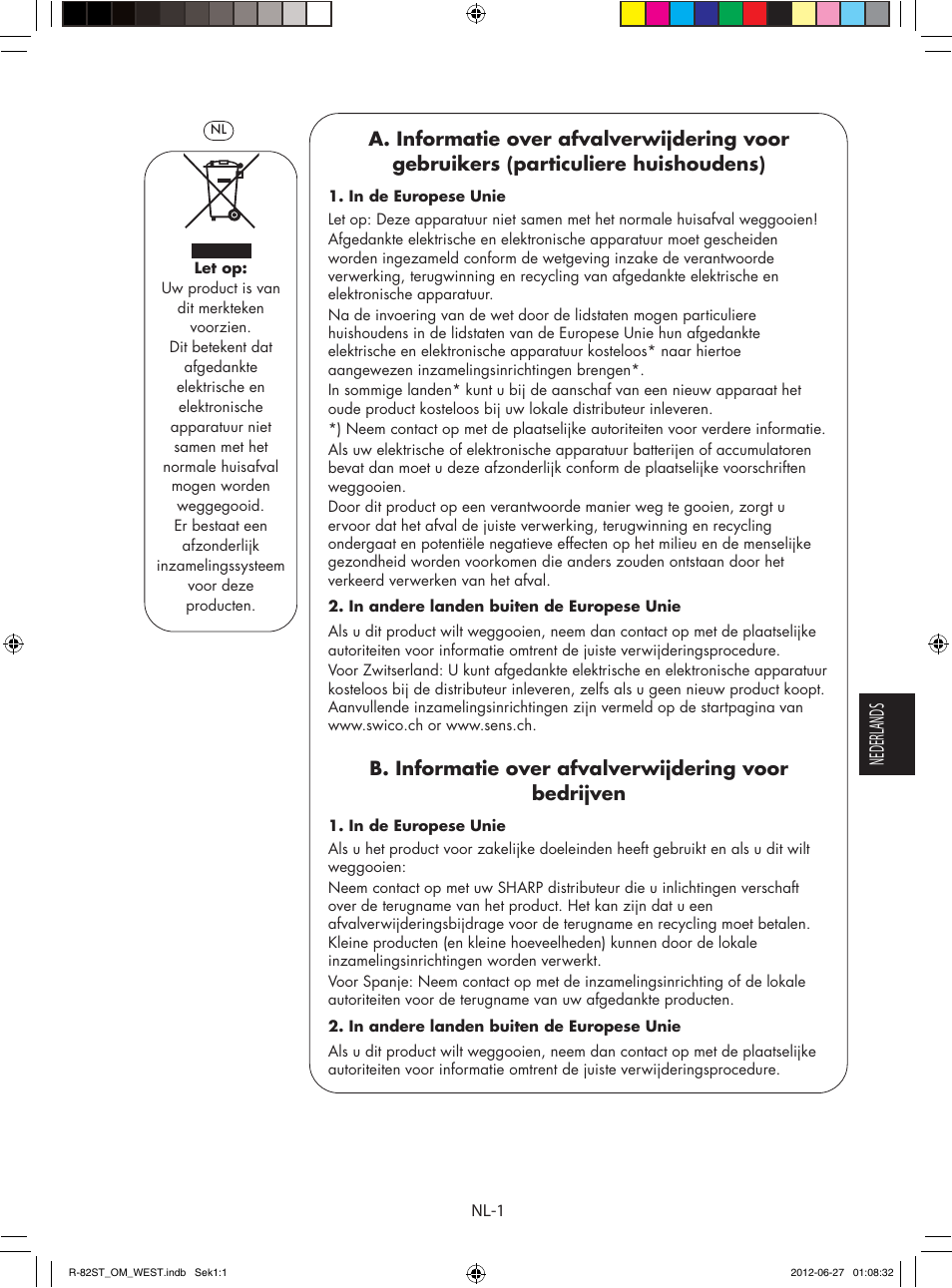 Nederlands | Sharp R-82STW Four à micro-ondes combiné User Manual | Page 83 / 180