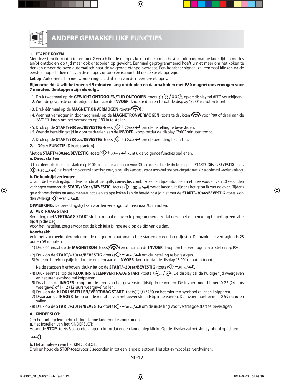 Andere gemakkelijke functies | Sharp R-82STW Four à micro-ondes combiné User Manual | Page 94 / 180