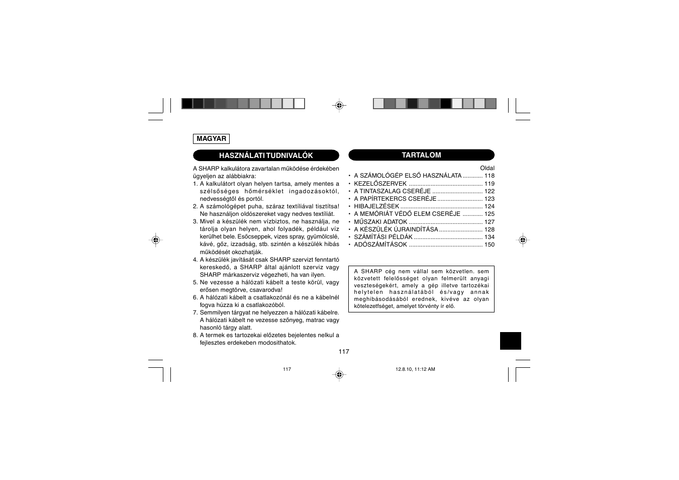 Sharp EL-2607PGGY User Manual | Page 119 / 160