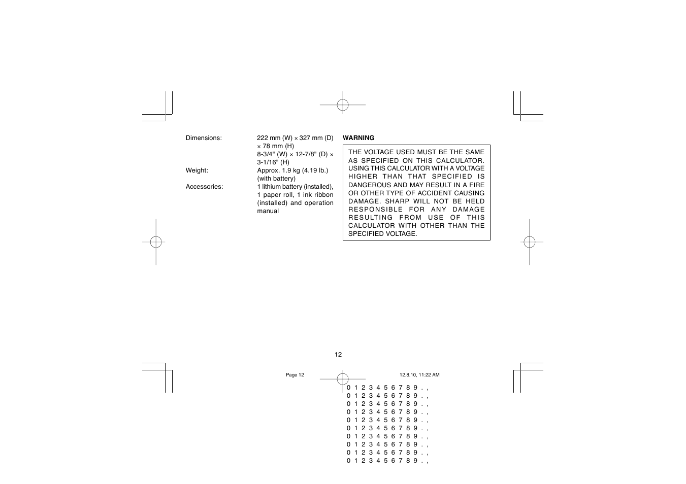 Sharp EL-2607PGGY User Manual | Page 14 / 160