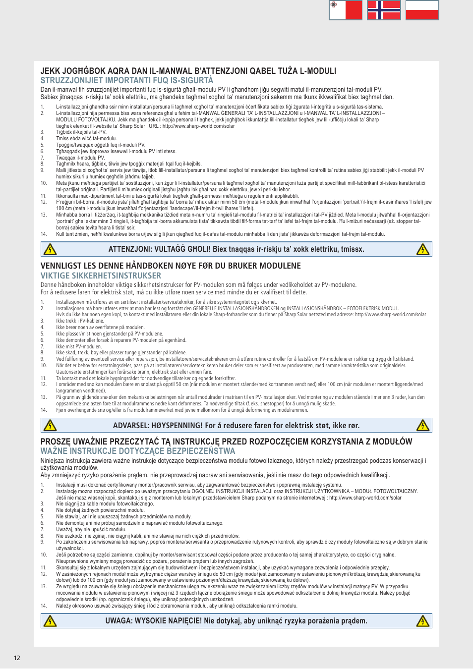 Sharp ND-R250A5 User Manual | Page 12 / 40