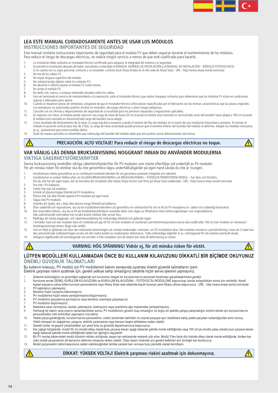 Sharp ND-R250A5 User Manual | Page 14 / 40