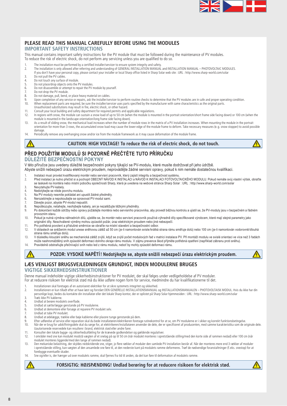 Sharp ND-R250A5 User Manual | Page 8 / 40