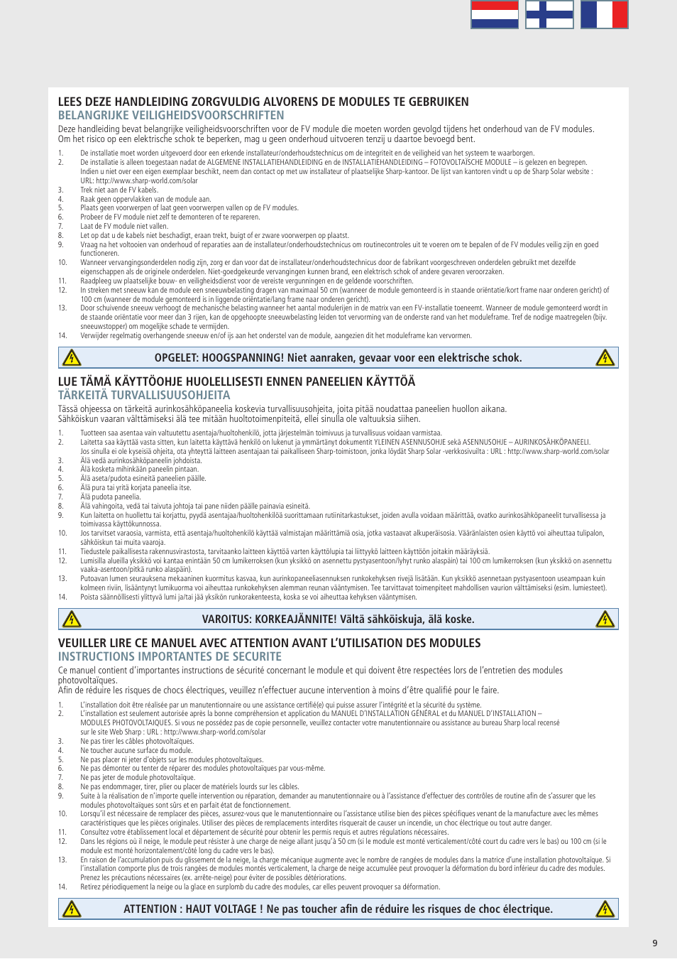 Sharp ND-R250A5 User Manual | Page 9 / 40