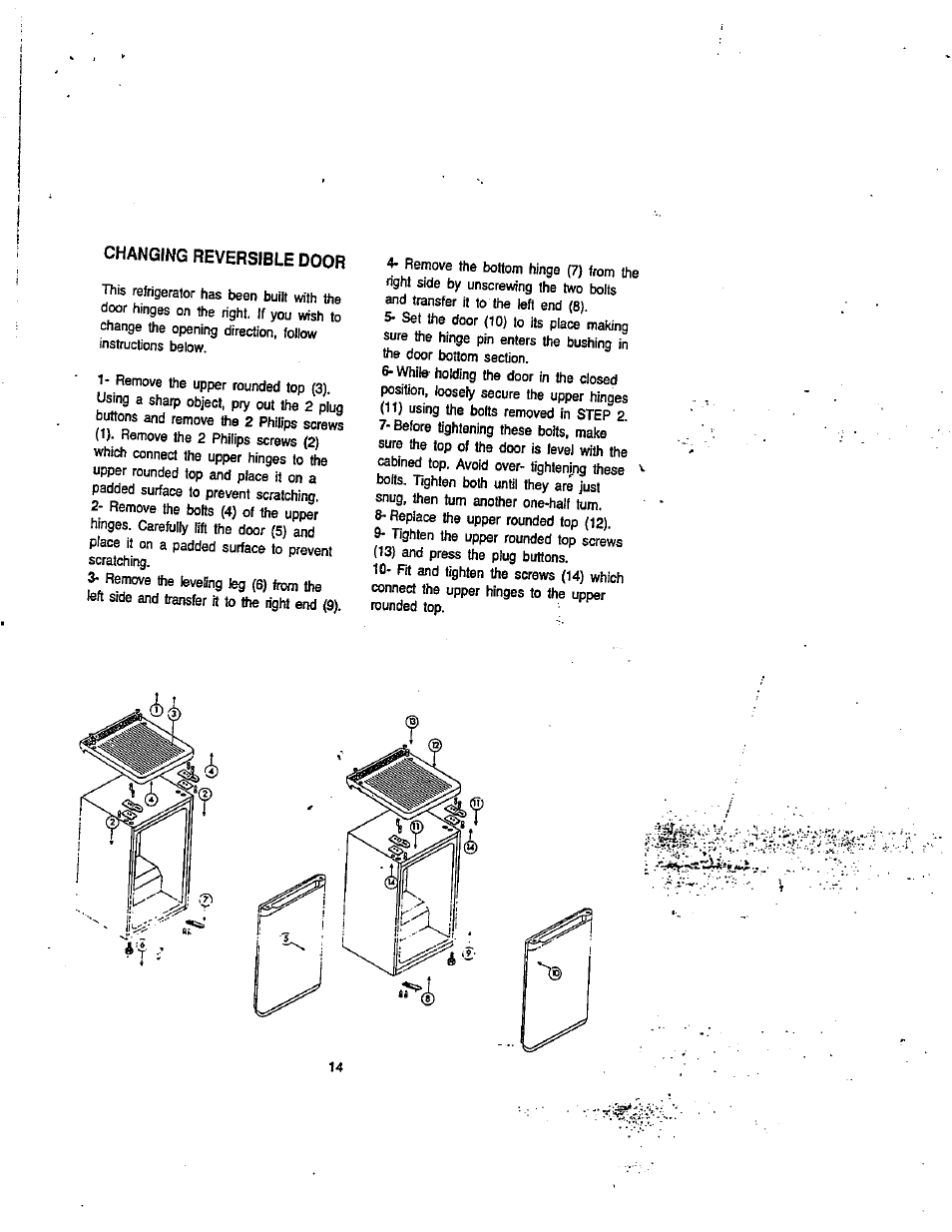 Changfng reversible door | Avanti 494 VFYW User Manual | Page 15 / 17