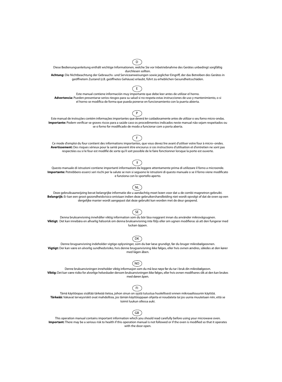 Sharp R-28STW Four à micro-ondes solo User Manual | Page 2 / 180