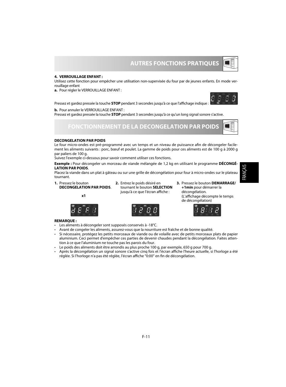 Sharp R-28STW Four à micro-ondes solo User Manual | Page 61 / 180