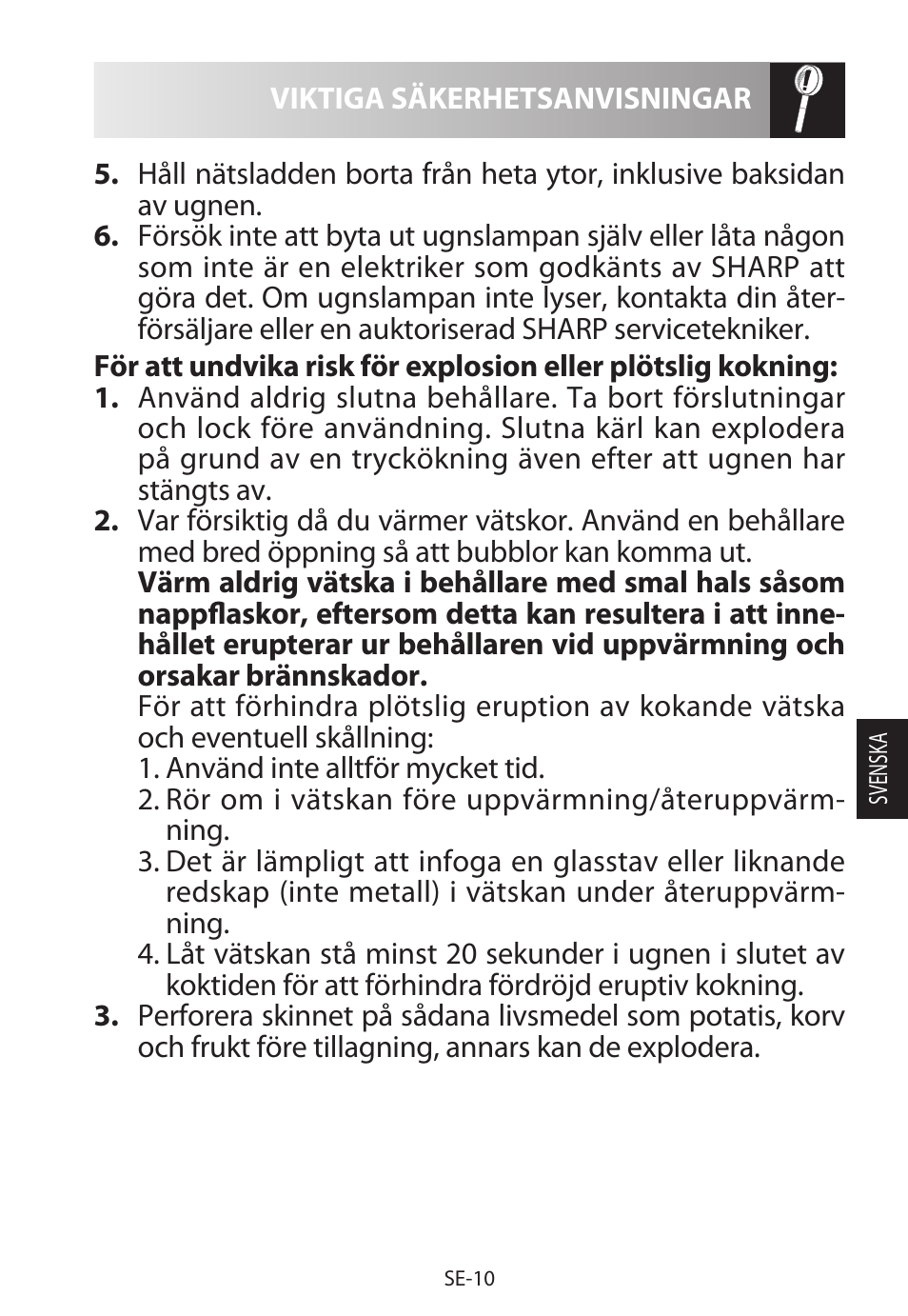 Sharp R-222STWE Four à micro-ondes solo User Manual | Page 133 / 246
