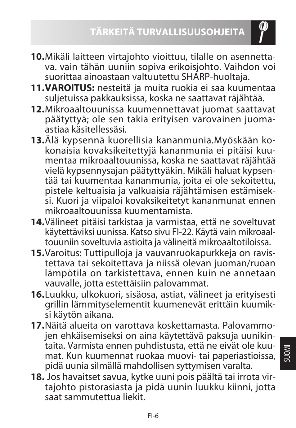 Sharp R-222STWE Four à micro-ondes solo User Manual | Page 201 / 246
