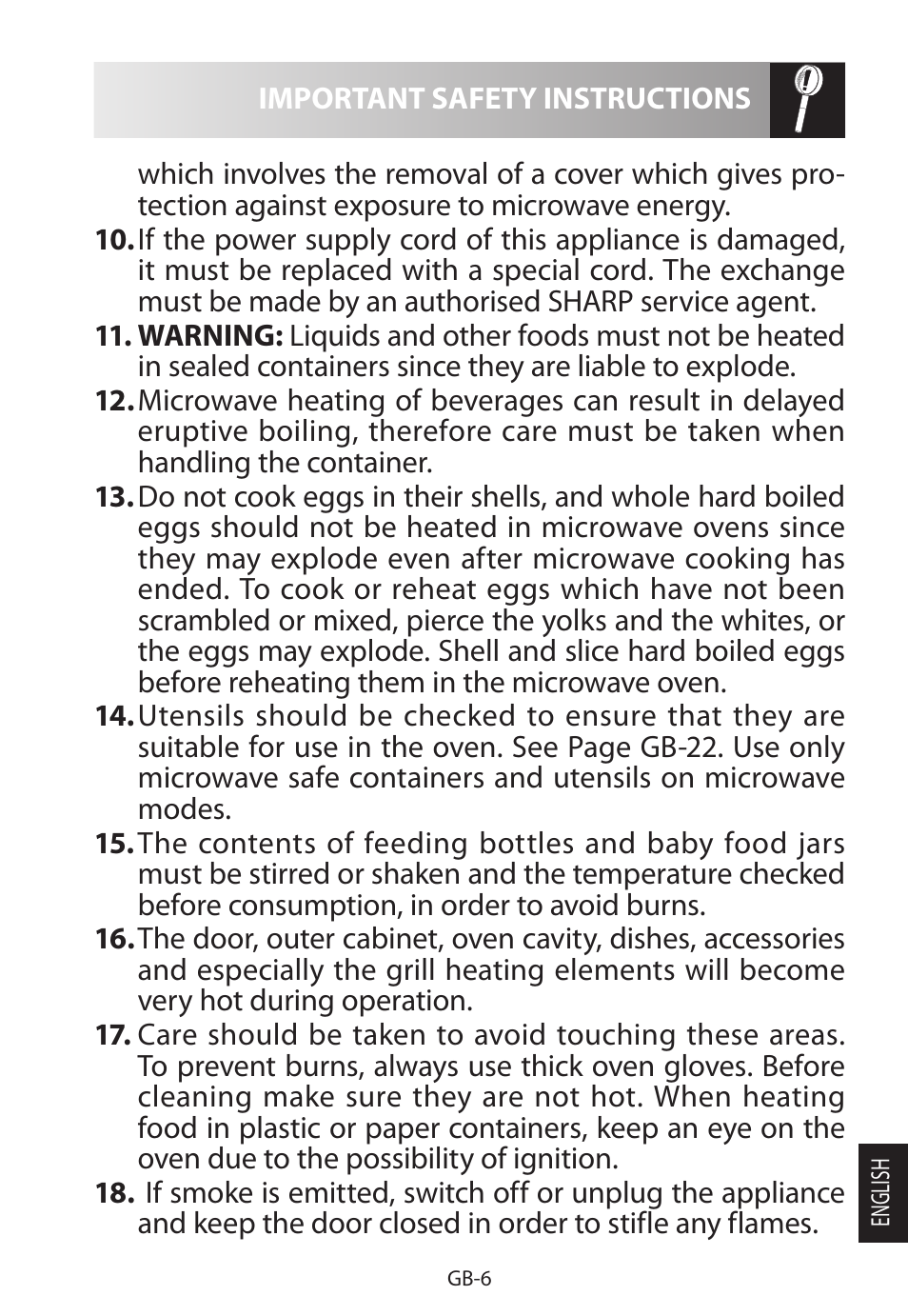 Sharp R-222STWE Four à micro-ondes solo User Manual | Page 225 / 246