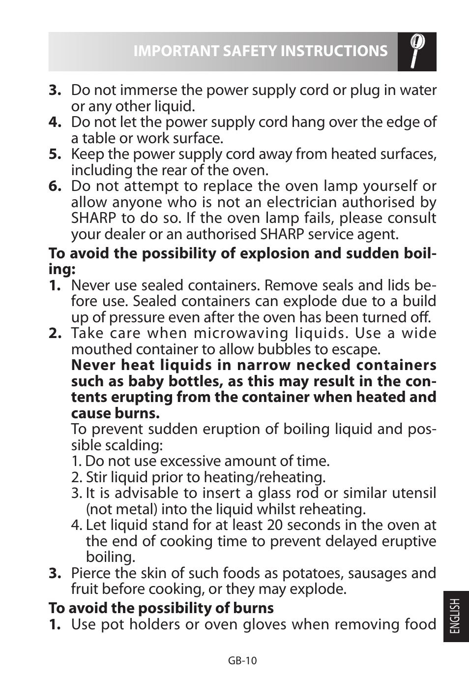Sharp R-222STWE Four à micro-ondes solo User Manual | Page 229 / 246
