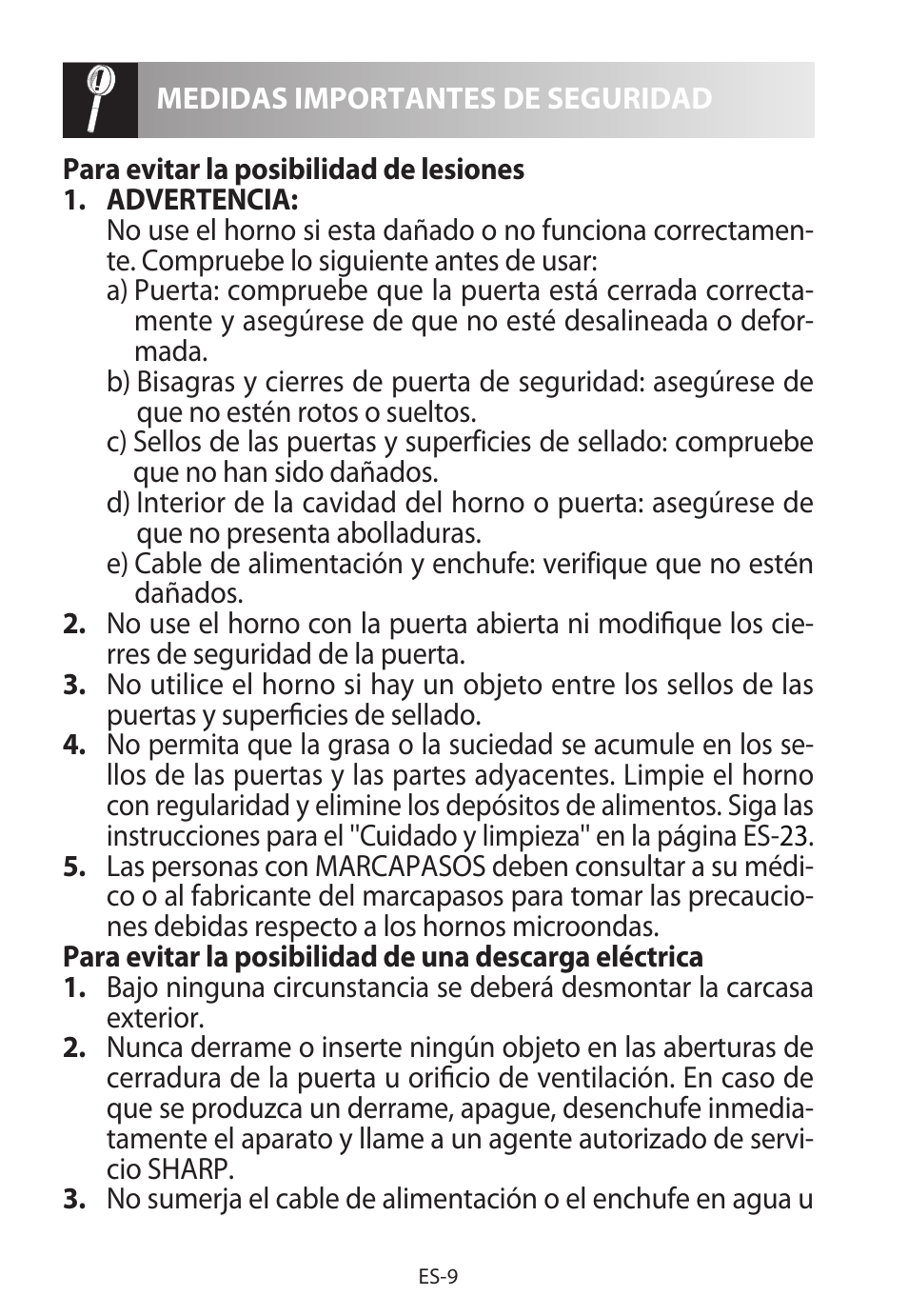 Sharp R-222STWE Four à micro-ondes solo User Manual | Page 36 / 246