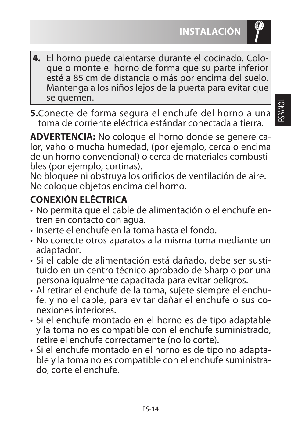 Sharp R-222STWE Four à micro-ondes solo User Manual | Page 41 / 246