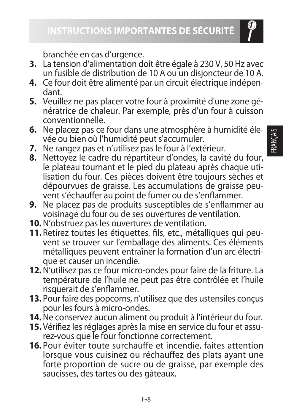 Sharp R-222STWE Four à micro-ondes solo User Manual | Page 59 / 246