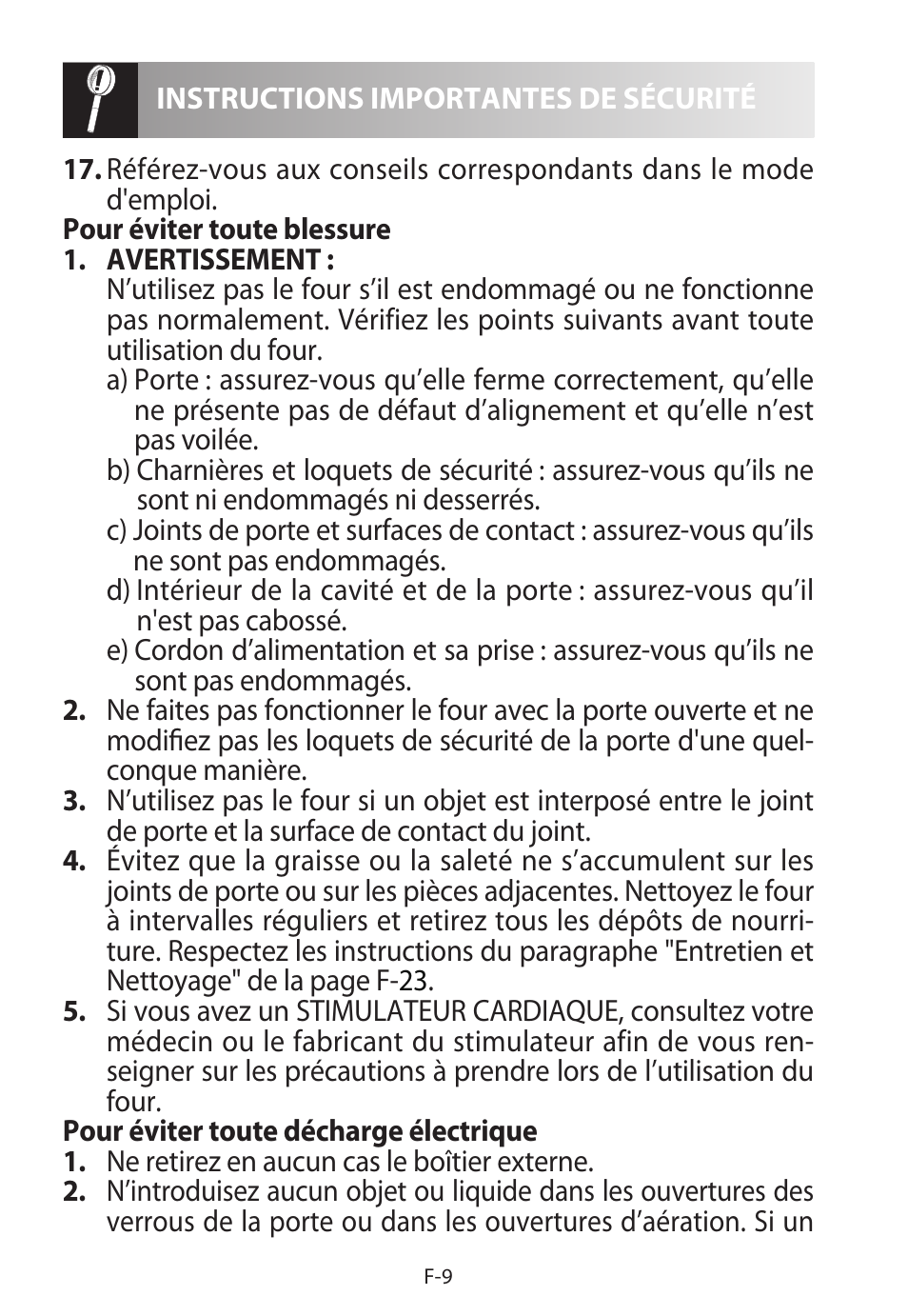 Sharp R-222STWE Four à micro-ondes solo User Manual | Page 60 / 246