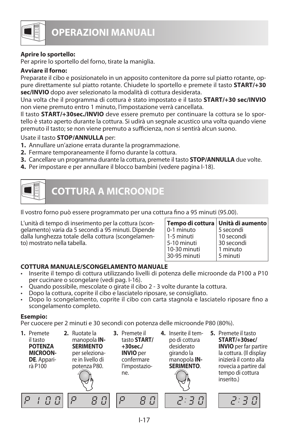 Operazioni manuali cottura a microonde | Sharp R-222STWE Four à micro-ondes solo User Manual | Page 92 / 246