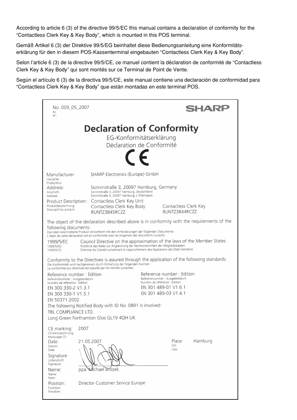 Sharp UP-810F User Manual | Page 76 / 80