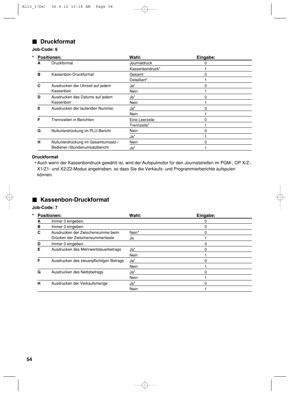 Druckformat, Kassenbon-druckformat | Sharp XE-A113 User Manual | Page 136 / 404