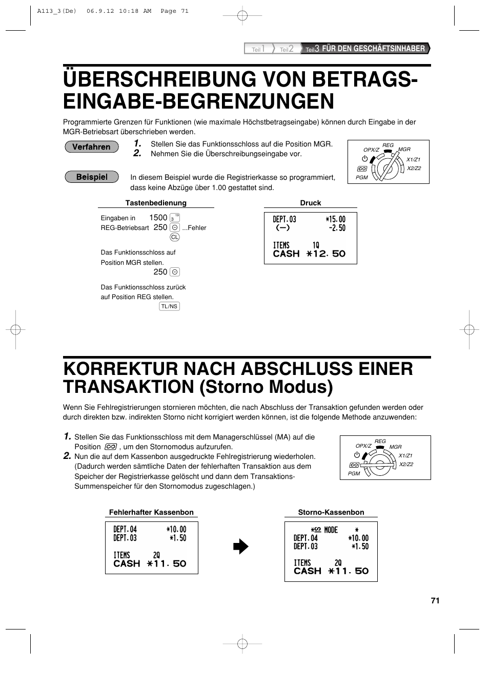 Überschreibung von betrags- eingabe-begrenzungen | Sharp XE-A113 User Manual | Page 153 / 404