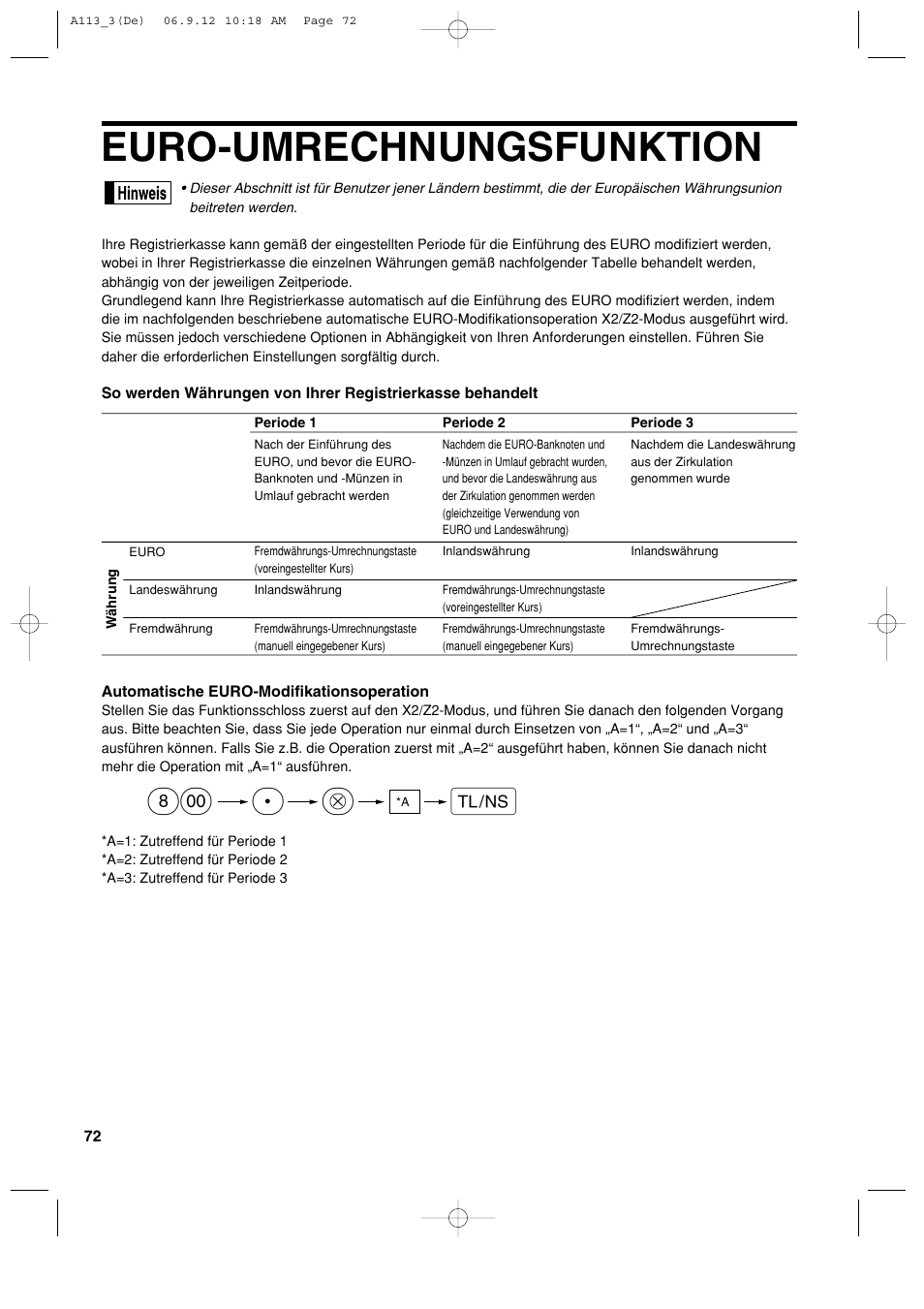 Euro-umrechnungsfunktion | Sharp XE-A113 User Manual | Page 154 / 404