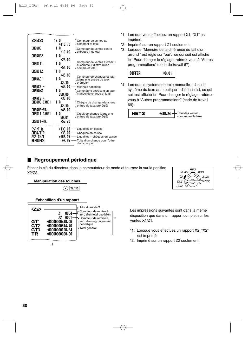 Regroupement périodique | Sharp XE-A113 User Manual | Page 192 / 404