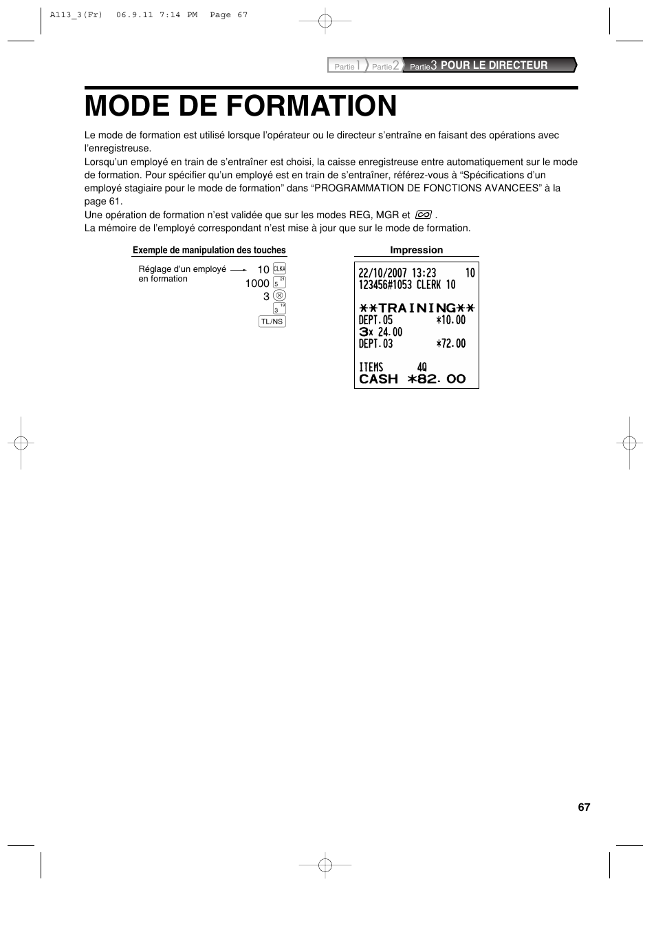 Mode de formation | Sharp XE-A113 User Manual | Page 229 / 404