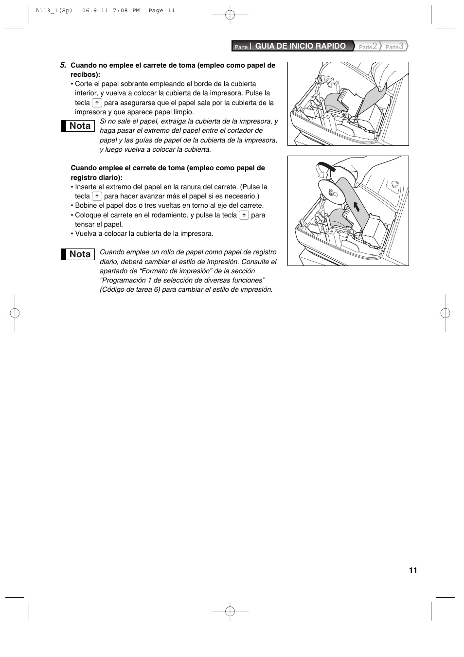 Nota | Sharp XE-A113 User Manual | Page 253 / 404