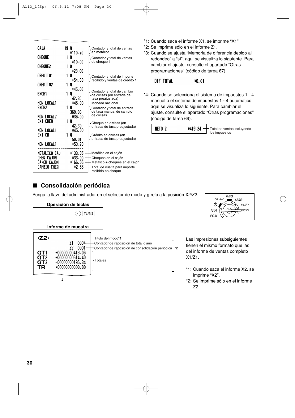 Consolidación periódica | Sharp XE-A113 User Manual | Page 272 / 404