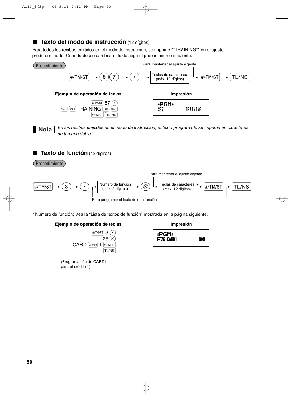 Sp 3, S87 p | Sharp XE-A113 User Manual | Page 292 / 404