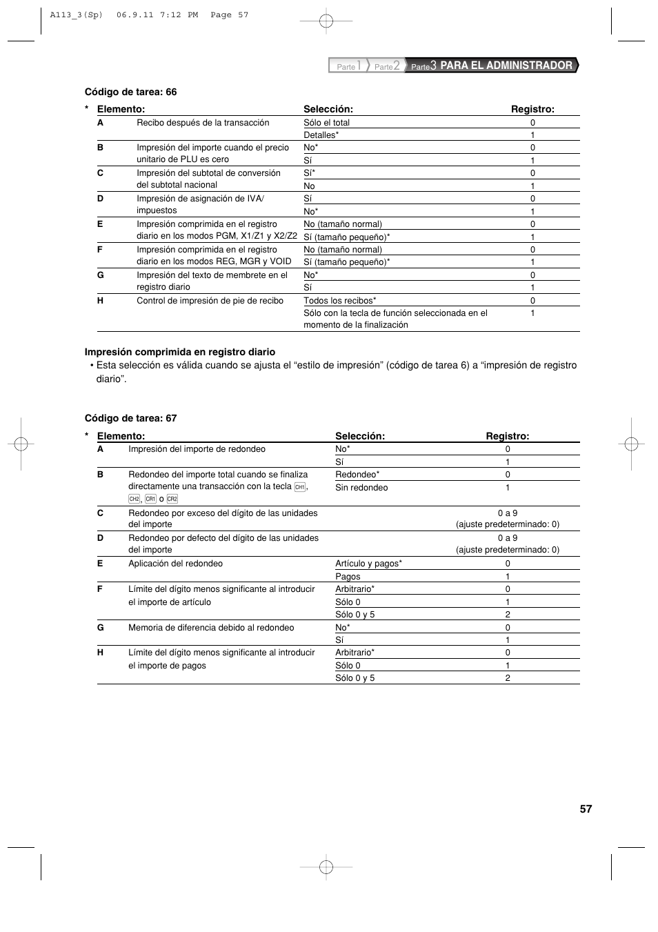 Para el administrador | Sharp XE-A113 User Manual | Page 299 / 404