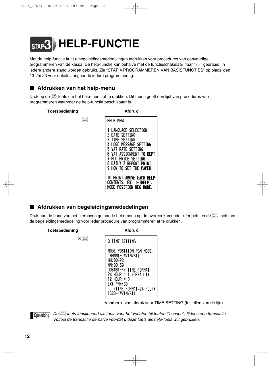 Help-functie, Stap | Sharp XE-A113 User Manual | Page 334 / 404