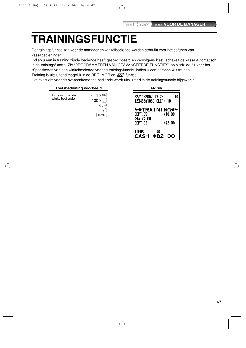 Trainingsfunctie | Sharp XE-A113 User Manual | Page 389 / 404