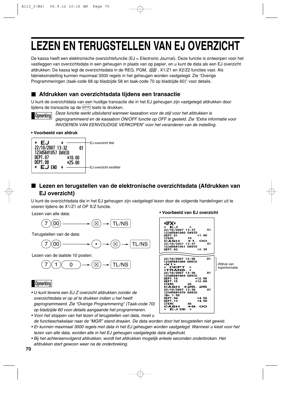 Lezen en terugstellen van ej overzicht | Sharp XE-A113 User Manual | Page 392 / 404