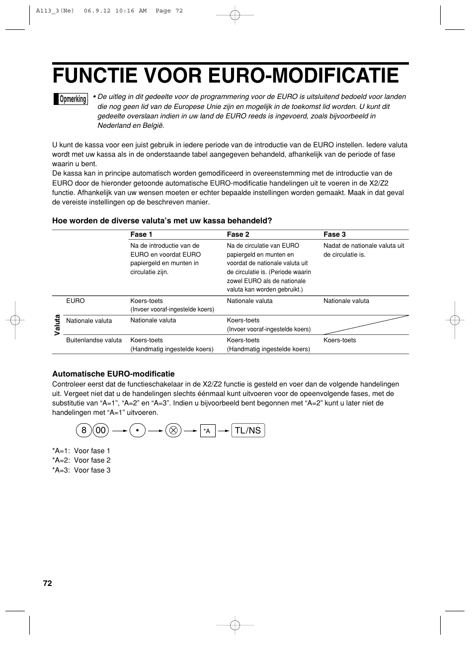 Functie voor euro-modificatie | Sharp XE-A113 User Manual | Page 394 / 404