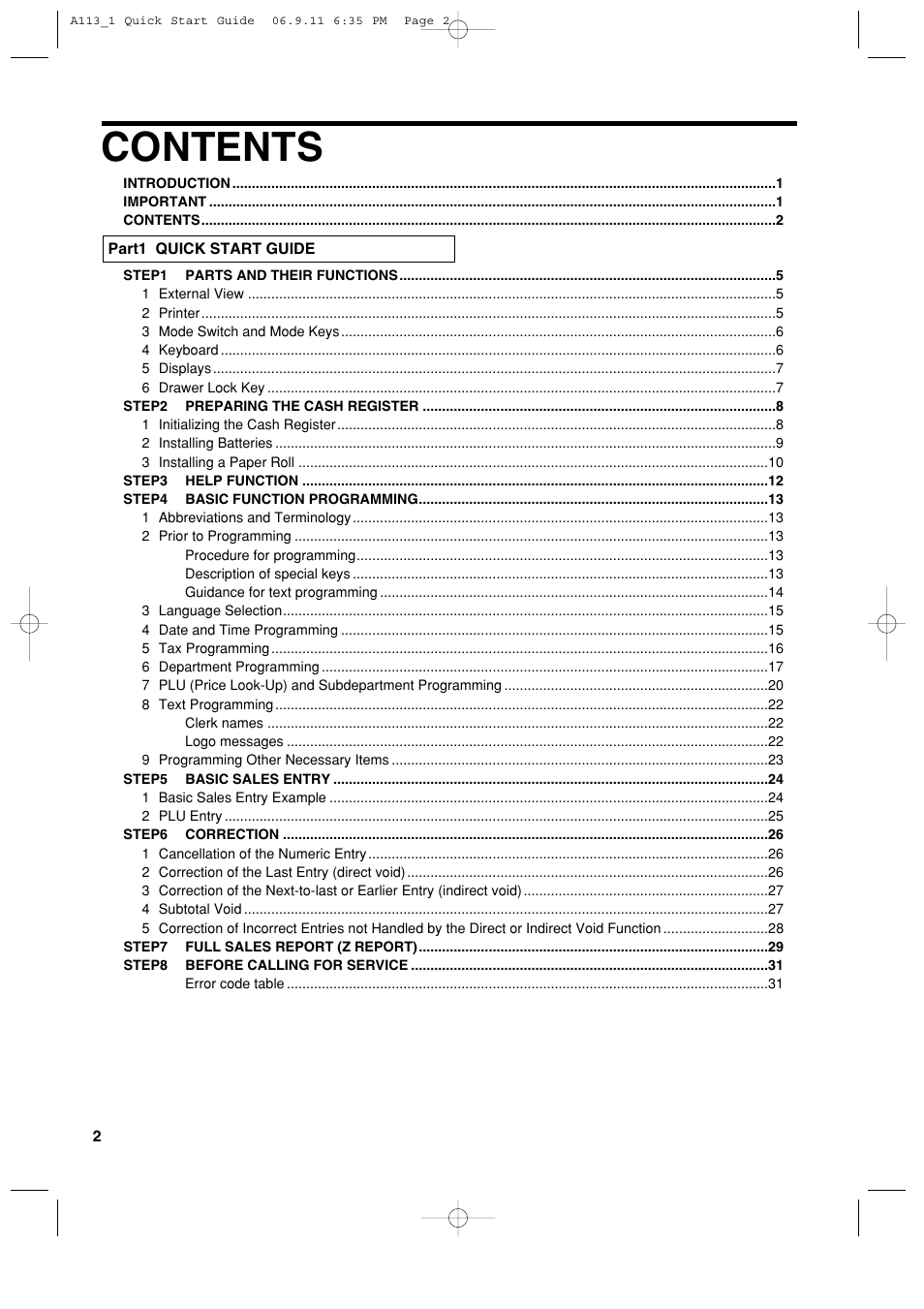 Sharp XE-A113 User Manual | Page 4 / 404