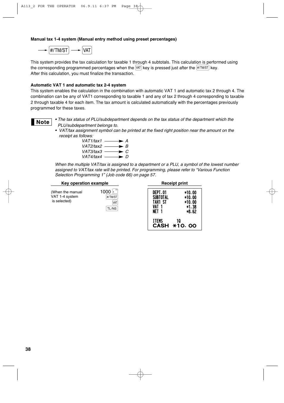 S t a | Sharp XE-A113 User Manual | Page 40 / 404