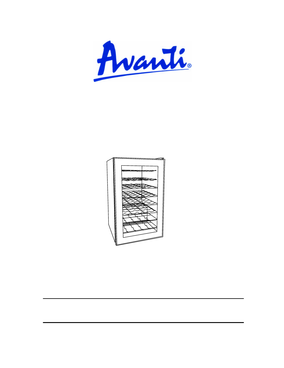 Avanti WC 40D User Manual | 18 pages