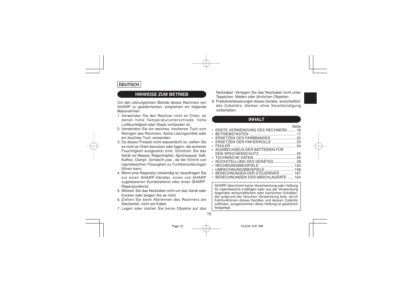 Sharp CS-2635RHGY User Manual | Page 17 / 176