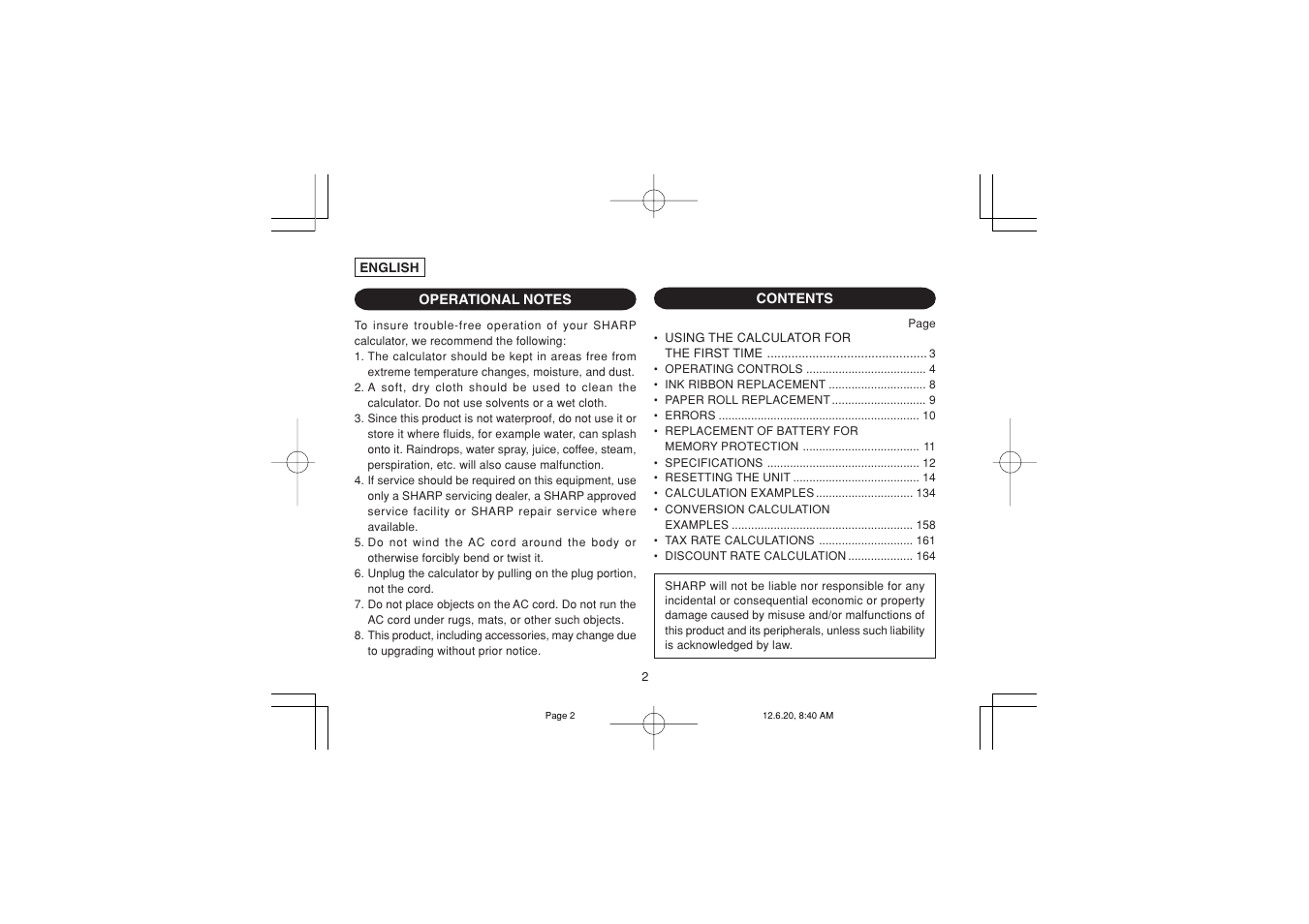 Sharp CS-2635RHGY User Manual | Page 4 / 176