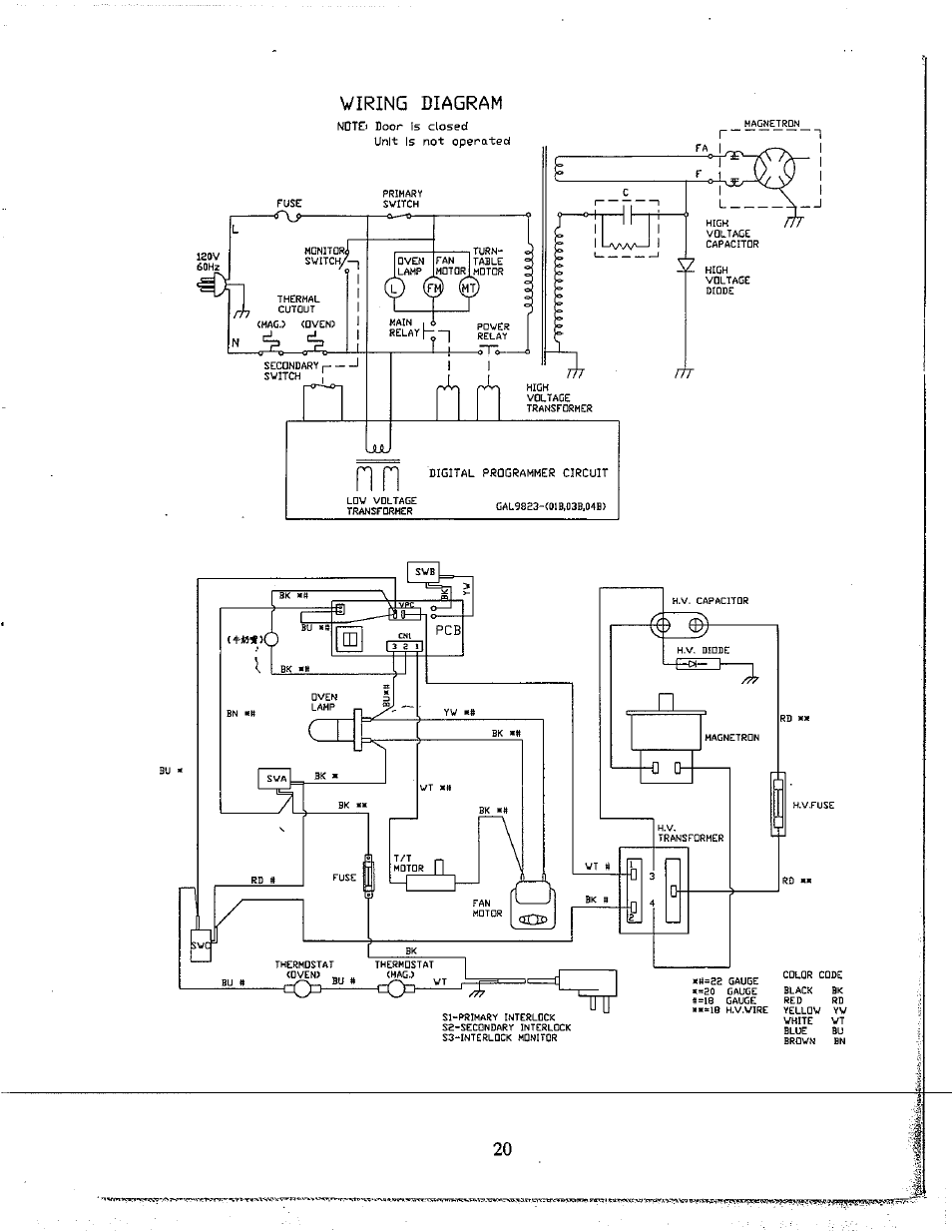 Wiring diagram | Avanti NOT FOUN MO649TW User Manual | Page 21 / 21